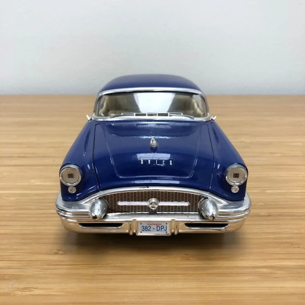 Mira 1955 Buick Century 1:18 Scale Model Blue Diecast Spain Vintage Collectible